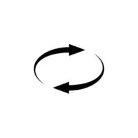 spin rotera pilikon. ladda om rund symbol för din design vektor