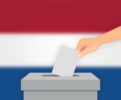 nederländska val banner bakgrund. mall för din design vektor