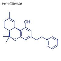 Vektorskelettformel von Perrottetinen. Droge chemisches Molekül vektor
