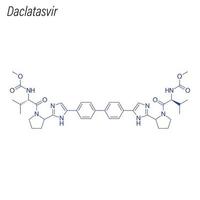 Vektorskelettformel von Daclatasvir. Droge chemisches Molekül. vektor