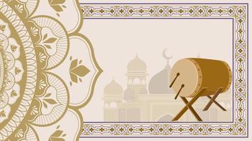 ramadan kareem illustration grußbanner. Social-Media-Banner, Illustrationen, Moscheen und Ornamente. vektor