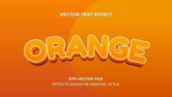 Vektortexteffekt. orangefarbenes Konzept. vektor