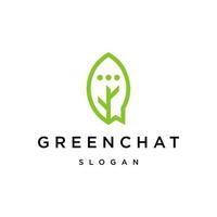 grüne Chat-Logo-Icon-Design-Vorlage vektor