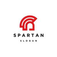 spartansk logotyp ikon formgivningsmall vektor