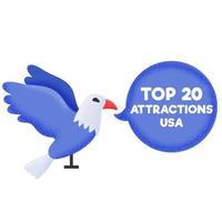 top 20 attraktionen usa symbol von amerika weißkopfseeadler bewertung vektor