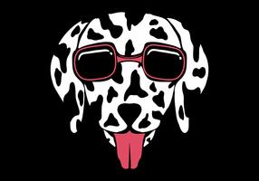 Hund Dalmatian glasögonvektorillustration vektor