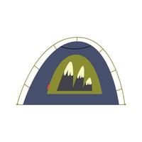 Campingzelt-Doodle vektor