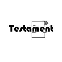 testament text logo schwarz und weiß vektor