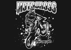 Motocross sport utmaning vektorillustration vektor