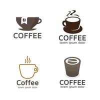 Reihe von Kaffee-Logos vektor