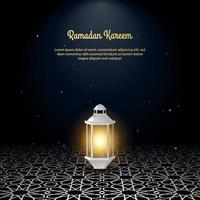Vektorgrafik von Ramadan Kareem mit weißer Laterne. geeignet für Grußkarten, Tapeten und andere. vektor