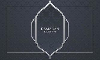Vektorgrafik von Ramadan Kareem mit grauem Musterhintergrund. geeignet für Grußkarten, Tapeten und andere Ramadan-Hintergrundbilder. vektor