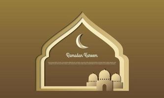 vektorgrafik av ramadan kareem med månen. passar för gratulationskort, tapeter och annat. vektor