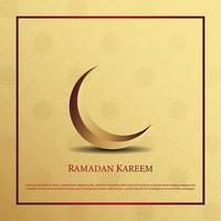 Vektorgrafik von Ramadan Kareem mit Halbmond und islamischem Ornamentmuster. geeignet für Grußkarten, Tapeten und andere. vektor