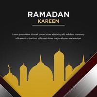 Ramadan Kareem-Hintergrund für Grußkarten oder Social-Media-Banner. Vektor-Illustration. vektor