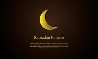 Vektorgrafik von Ramadan Kareem mit goldenem Mond und blauem Hintergrund. geeignet für Grußkarten, Tapeten und andere. vektor