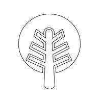 Baum Symbol Symbol Zeichen vektor