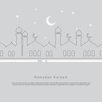 Vektorgrafik von Ramadan Kareem mit Nachtscane-Hintergrund. Vektor-Illustration. vektor