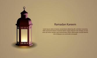 Vektorgrafik von Ramadan Kareem mit Laterne. geeignet für Grußkarten, Tapeten und andere. vektor