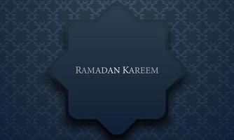 Vektorgrafik von Ramadan Kareem mit dunkelblauem Muster. geeignet für Grußkarten, Tapeten und andere Ramadan-Hintergrundbilder. vektor