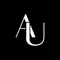 brev au logotyp formgivningsmall. bokstaven au för företags- eller varumärkesidentitet vektor