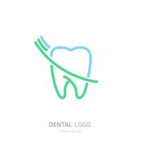 Logo der Zahnklinik. Heilt Zahnsymbol. Zahnarztpraxis. Vektor flache Abbildung