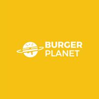 Burger Planet Lieferservice-Logo. Vektor-illustration vektor