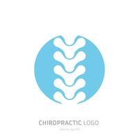 Logo Manuelle Therapie einstellen. Chiropraktik und andere alternative Medizin. Arztpraxis, Schulungen. Flache Steigungsillustration des Vektors vektor