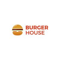 Amerikanisches klassisches Burger House Logo. Logo für Restaurant oder Café oder Fast Food. Vektor-illustration vektor