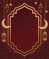 Ramadan-Hintergrund mit rotem Farbdesign vektor