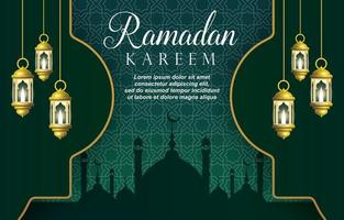 schöner Ramadan-Hintergrund mit grünem Farbdesign