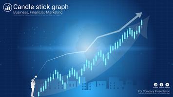 Candlestick-Muster sind eine Art Finanzdiagramm. vektor