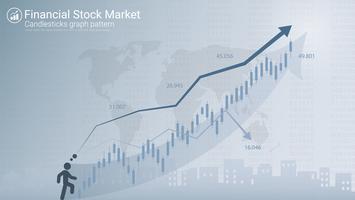 Candlestick-Muster sind eine Art Finanzdiagramm. vektor