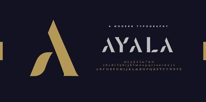 elegante alphabet buchstaben schriftart und zahl. klassische beschriftung minimale modedesigns. typografie moderne serifenschriften und zahlen. Vektor-Illustration vektor