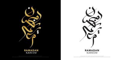 ramadan kalligrafi logotyper 2022 hälsning med typografi bokstäver ramadan kareem logotyp. vektor illustration