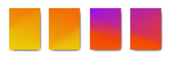 samling av färgglada gradientbakgrundsomslagsblad används för bakgrunder, affischer, banderoller, vektor