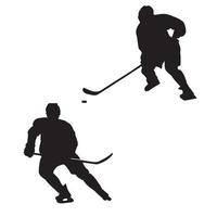 Eishockeyspieler-Silhouette vektor