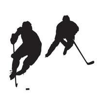 Eishockeyspieler-Silhouette vektor