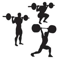 Bodybuilding-Fitnessstudio-Symbol-Silhouette vektor