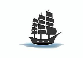 Inspiration für das Design von Segelboot-Logos. vektor