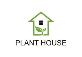Pflanzenhaus-Logo-Symbol vektor