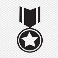 medalj ikon symbol tecken vektor