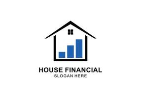symbol hus finansiella logotyp ikon design inspiration vektor