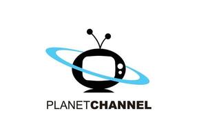 Abbildung des Symbols für das Logo des Planetenkanals vektor
