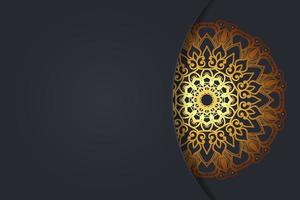 Luxus-Mandala-Stil goldener Musterhintergrund. vektor