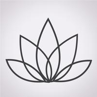 lotus ikon symbol tecken vektor