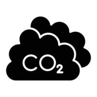 CO2-Glyphe-Symbol vektor