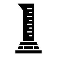Glyphen-Symbol mit abgestuftem Zylinder vektor