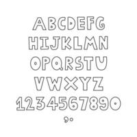 schriften abc symbole kinder cartoon style design. geeignet für Drucke, Poster, Tapeten vektor