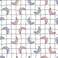 barnkammare sömlöst mönster halvmåne på nätbakgrundsanvändning för utskrifter, tapeter, textilier, vektorbilder vektor